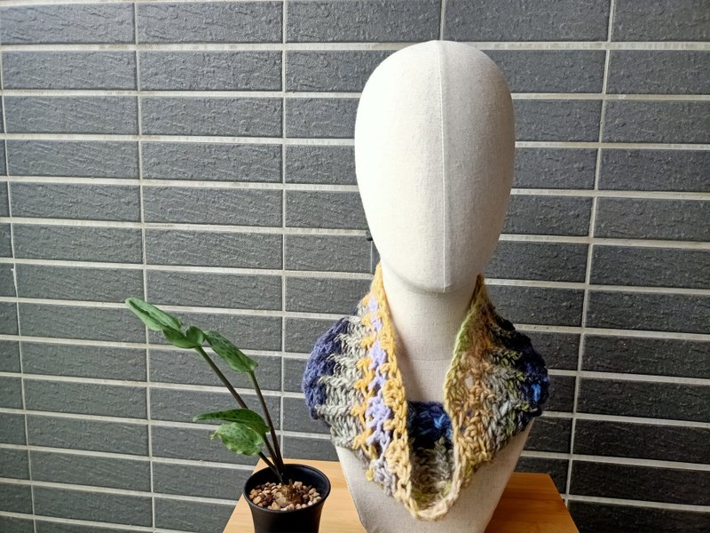 短围巾围脖 - 围巾/披肩 - 羊毛 蓝色