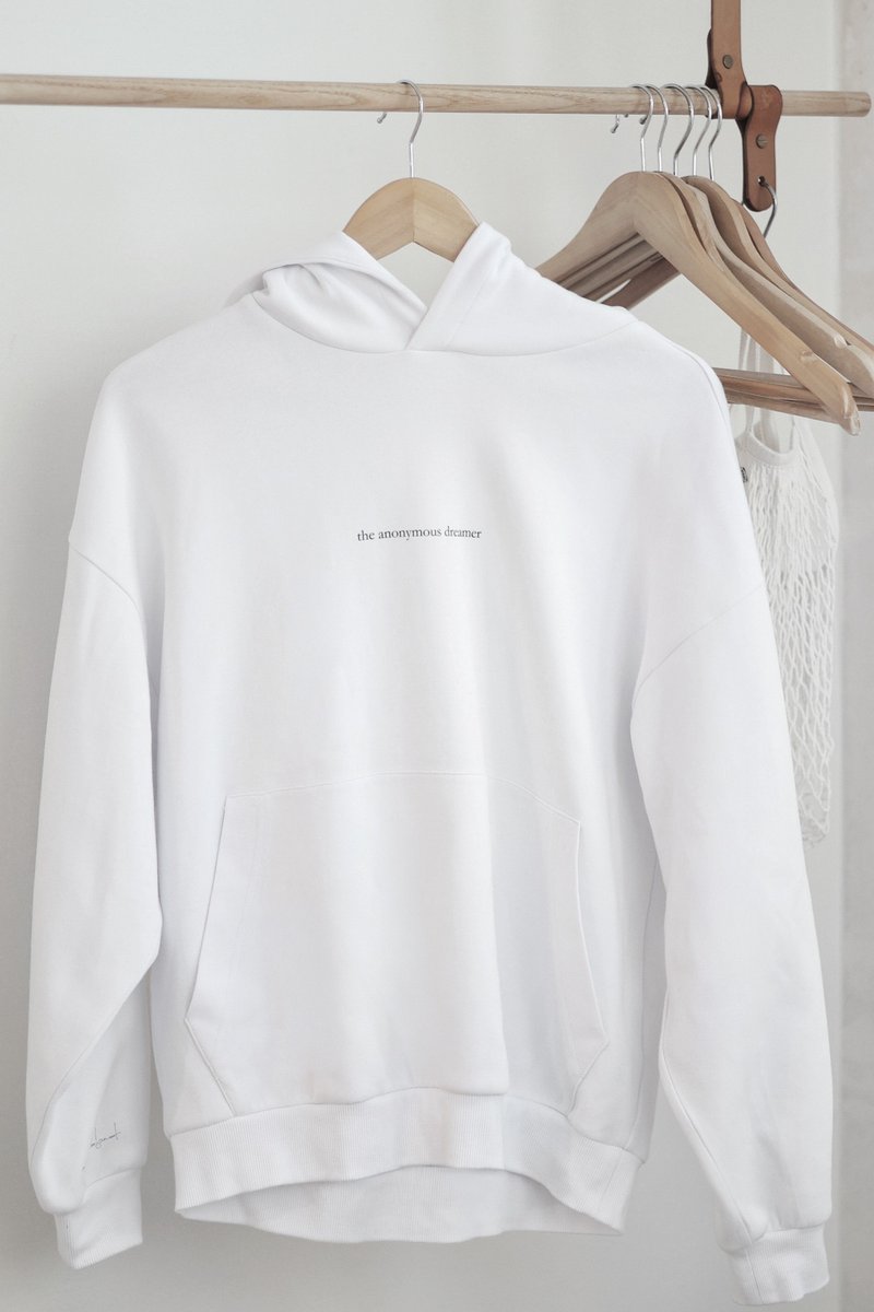 匿名梦想家的卫衣 - 中性连帽卫衣/T 恤 - 棉．麻 白色