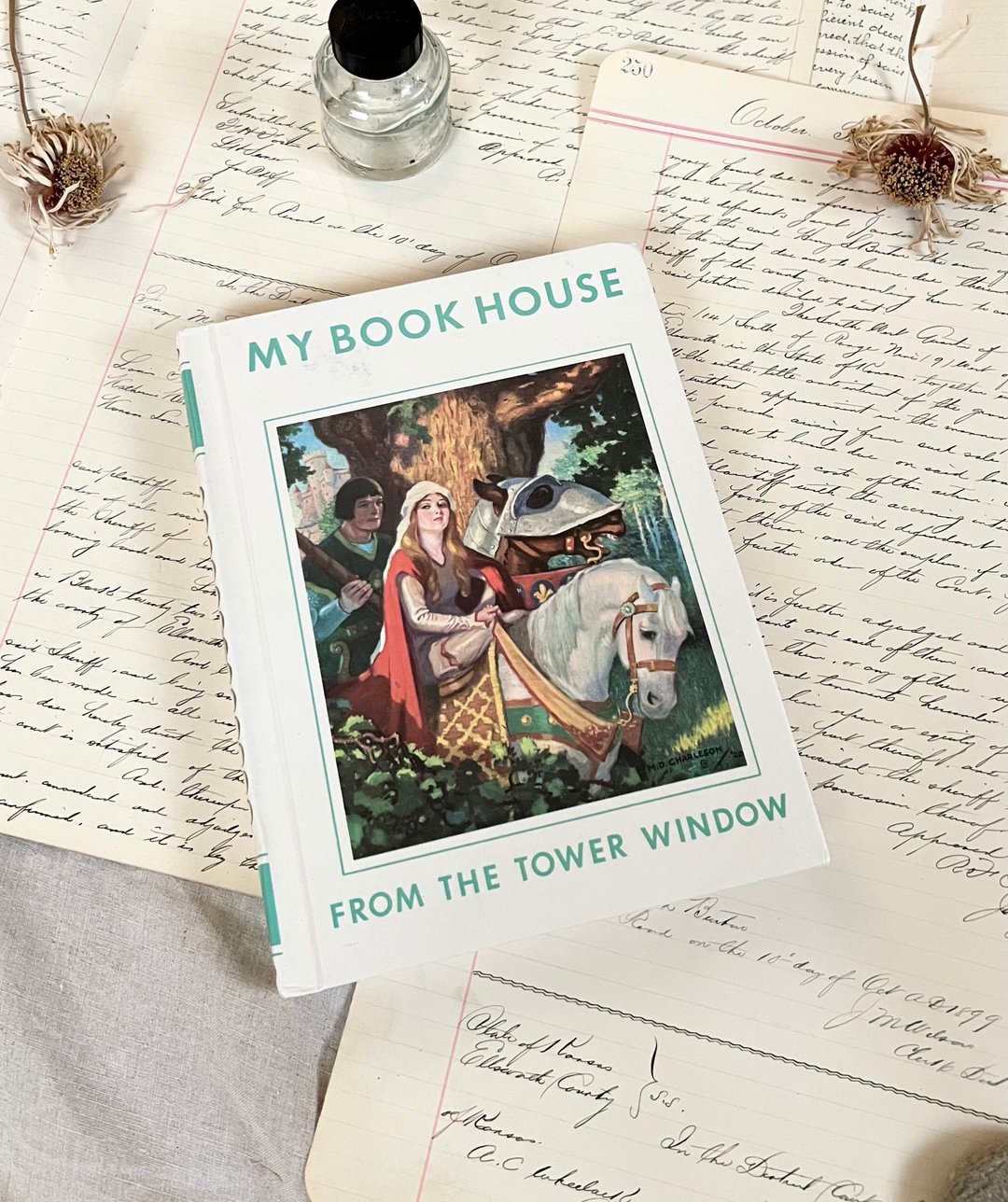 Vintage 1971出版美国童书My Bookhouse - From the Tower Window - 刊物/书籍 - 纸 白色