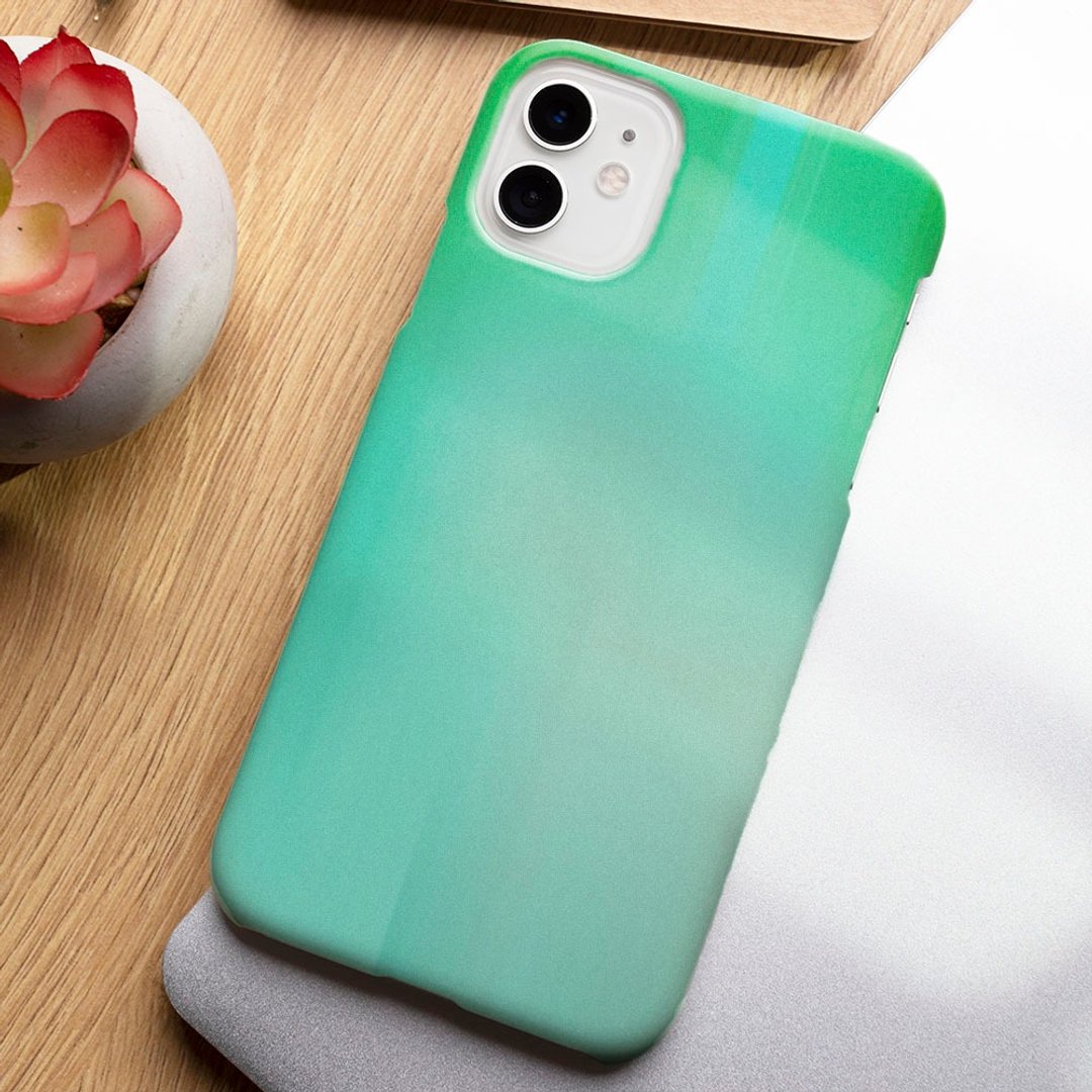 客制手机壳 iPhone 14 13 Pro Matte 复古复古抽象245绿 - 手机壳/手机套 - 塑料 多色