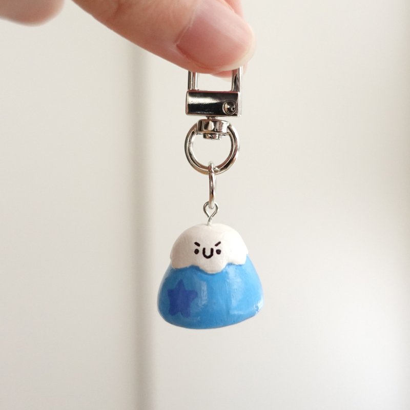 【原创手作】富士山 - 石塑土吊饰 - 吊饰 - 粘土 蓝色