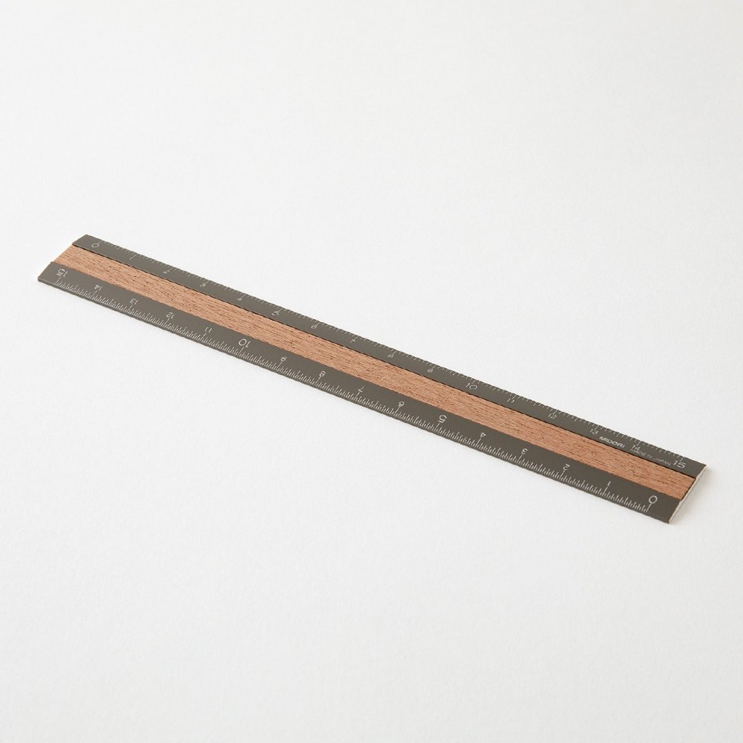 MIDORI 铝木尺 15cm 灰 - 其他 - 其他材质 灰色