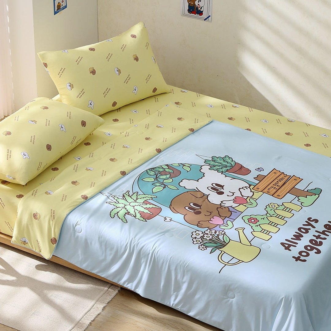 【ONE ONE ZERO SEVEN 联名款】萌园伙伴冰丝凉感夏被－150x200cm - 被子/毛毯 - 聚酯纤维 蓝色