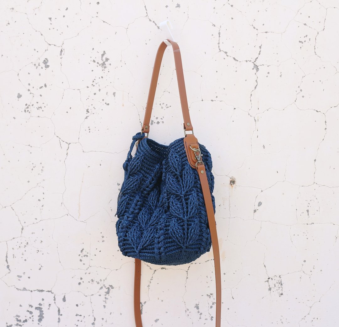 【订制】Handmade 手工编织/纸绳编织斜背包/肩背包/两用/流苏 - 手提包/手提袋 - 纸 绿色