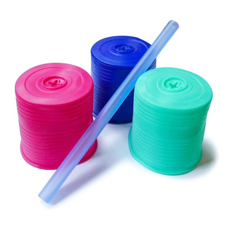 【美国GoSili/Silikids 铂金硅胶】超弹力杯套3入组(清蓝粉) - 厨房用具 - 硅胶 蓝色