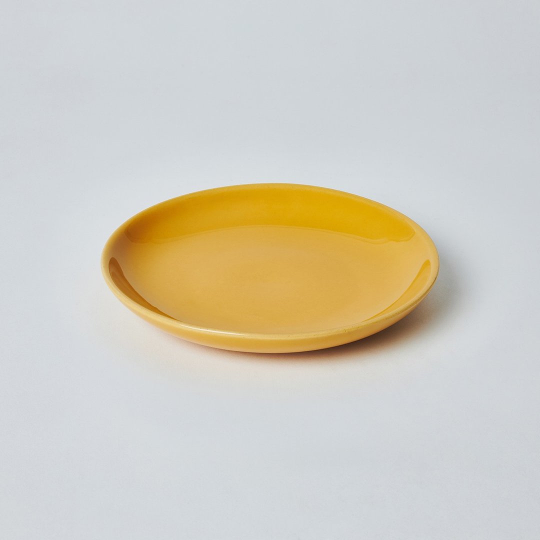 KOGA 许家陶器品 陶质圆形小盘 (窑黄) - 盘子/餐盘/盘架 - 陶 橘色