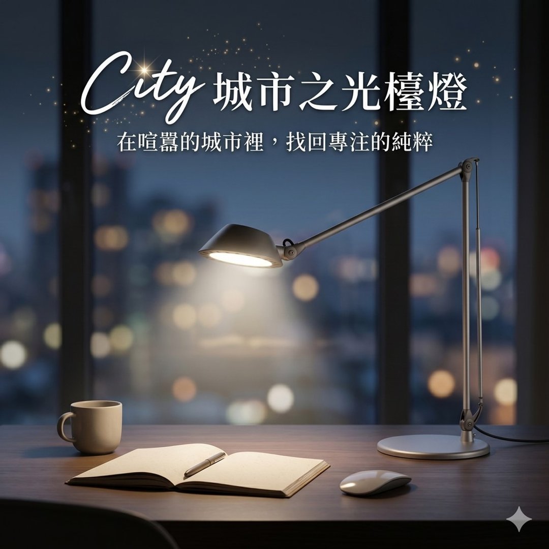 City 城市之光 调光型 LED 双臂台灯 - 欧洲同步上市 - 桌灯 开学礼 - 灯具/灯饰 - 其他金属 银色