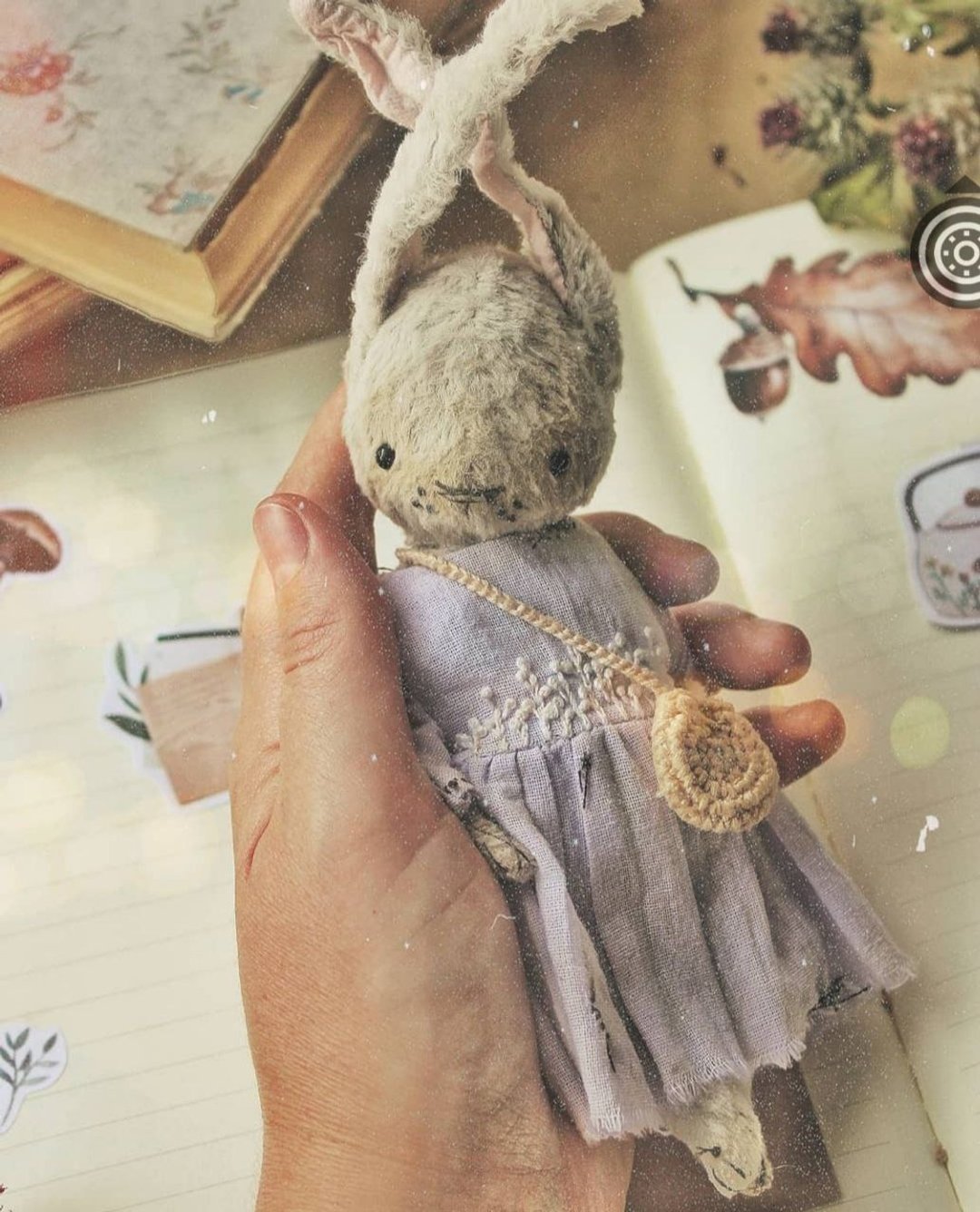 Rabbit Sewing Pattern, Miniature Bunny Plush, Pattern Toy For Sewing - 编织/刺绣/羊毛毡/裁缝 - 其他材质 金色
