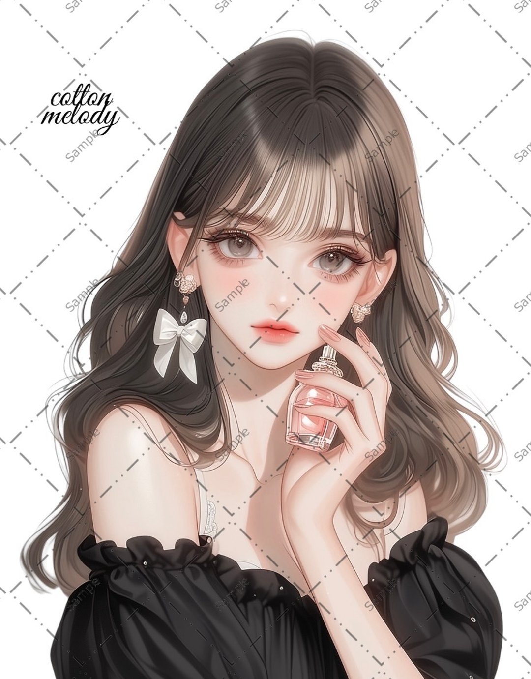 original sticker no.750 人物贴纸 原创贴纸 人物贴纸 女孩贴纸 原创人物贴纸 - 贴纸 - 纸 