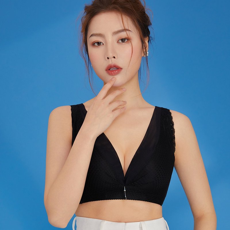 Olivia 无钢圈加大码集中拉提柔棉内衣-3色 - 女士内衣裤 - 尼龙 