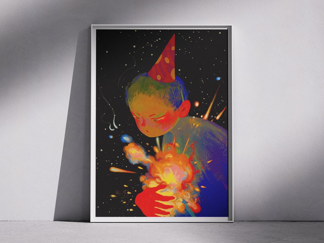 【又又一刻 | 长大】A3海报 - 海报/装饰画/版画 - 纸 橘色