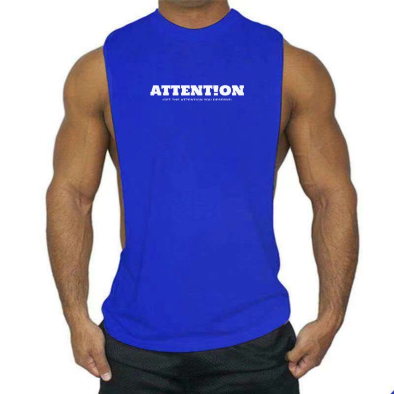 AttentionWear运动挖背背心【宝蓝色】│ATTENTION 吸湿排汗 健身 - 男装背心 - 棉．麻 蓝色