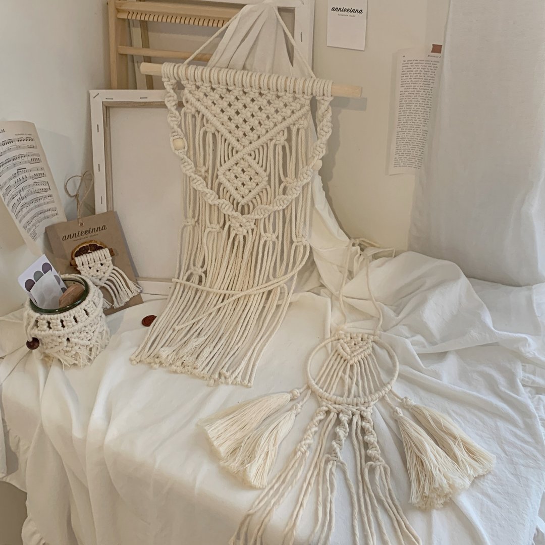 【 Macrame One Day class 】中型编织课程 WHL1_001 - 编织/羊毛毡/布艺 - 棉 