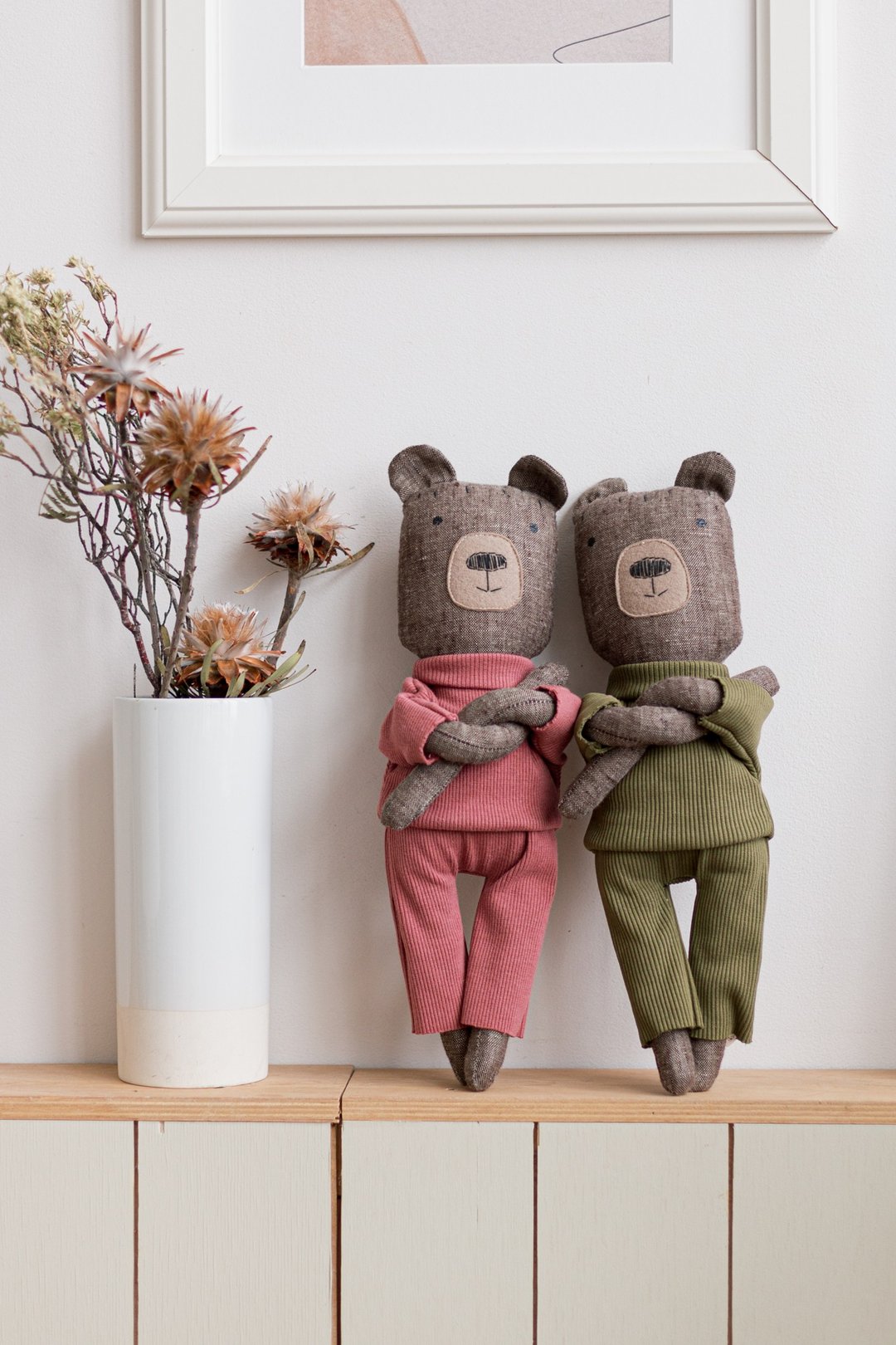 Bear stuffed animal, Baby girl stuff, Baby boy stuff, Baby soft toy - 玩具/玩偶 - 环保材料 咖啡色
