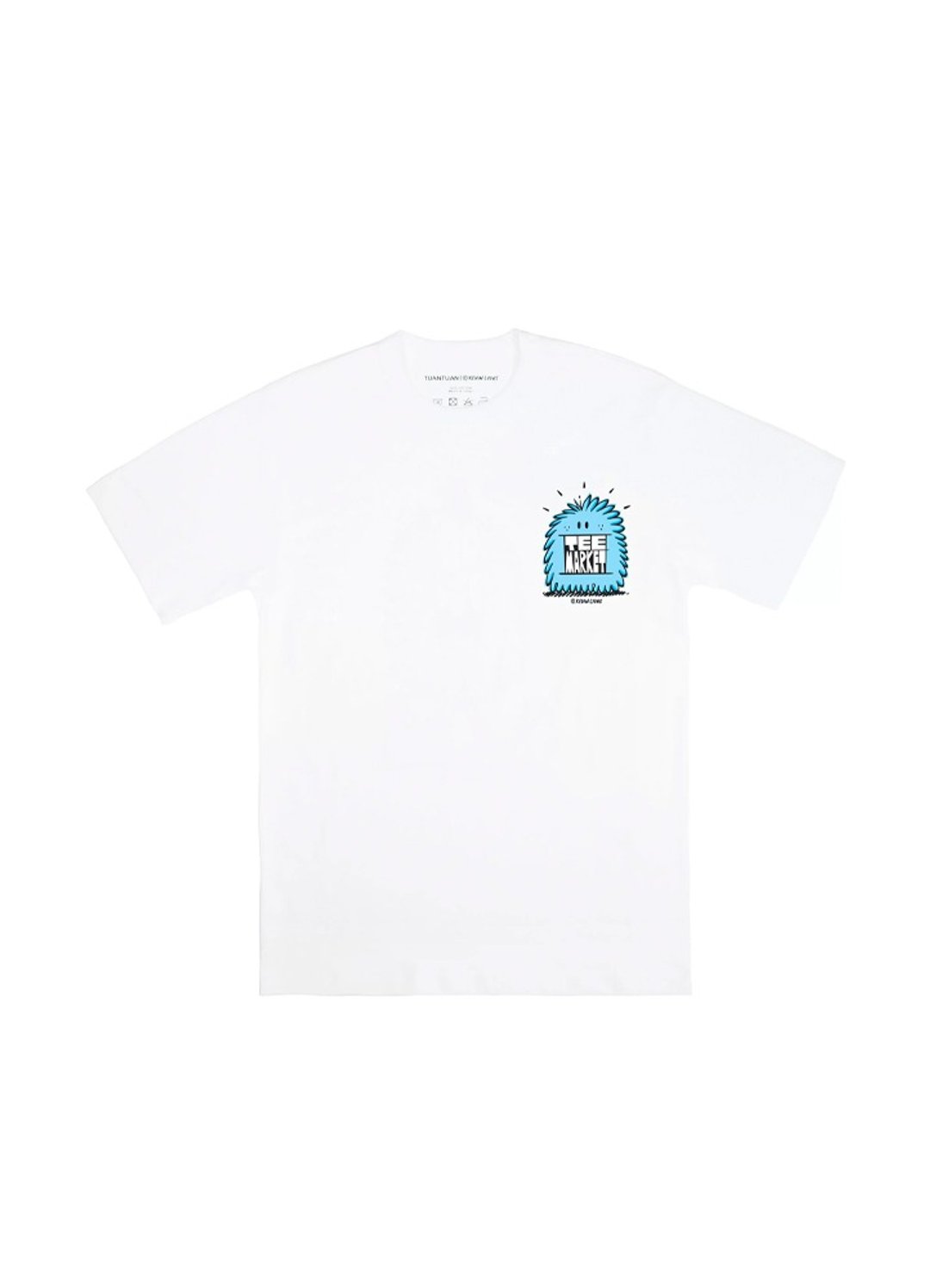 团团 x Kevin Lyons 小怪兽国际联名棉质T-shirt - 女装 T 恤 - 棉 白色