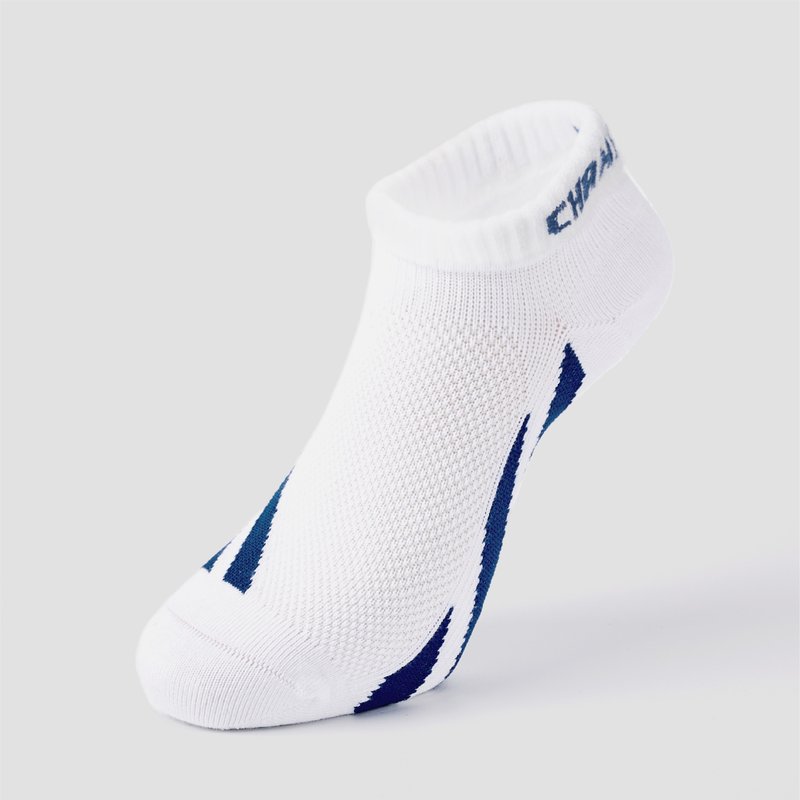 平行线抗菌运动踝袜 - 白(M、L) - 袜子 - 棉．麻 白色