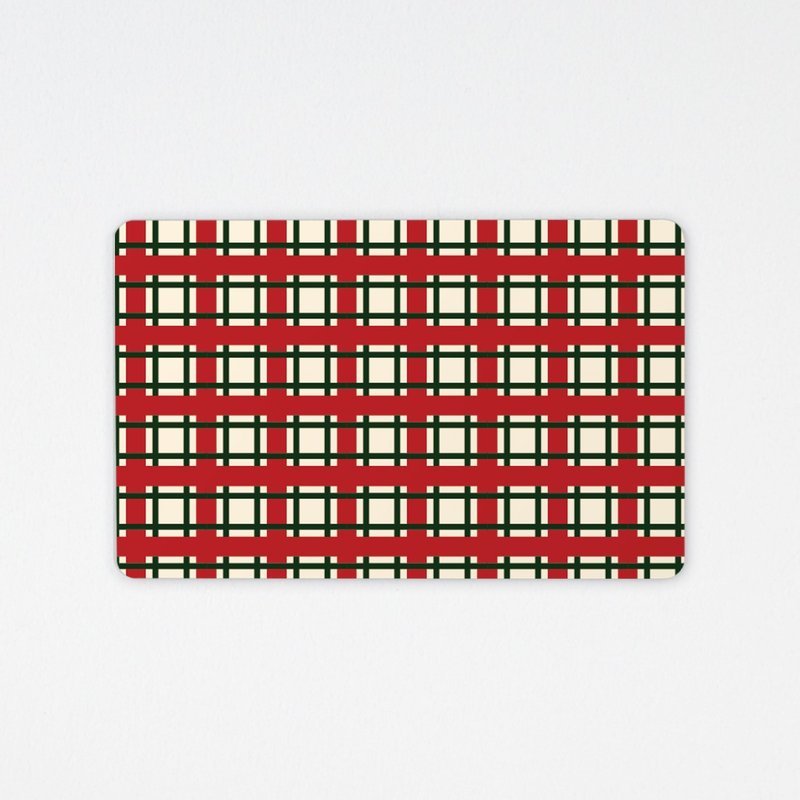 复古圣诞 | 晶片悠游卡 (非卡贴) 可定制化一段您喜欢的文字 - 其他 - 其他材质 红色