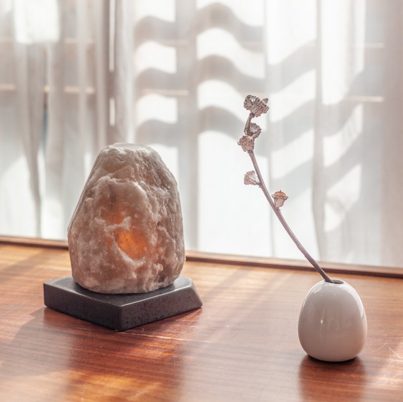 ONELIVINGS日式职人陶瓷墨灰盐灯 - WONDER (2-3 KG) - 灯具/灯饰 - 陶 灰色