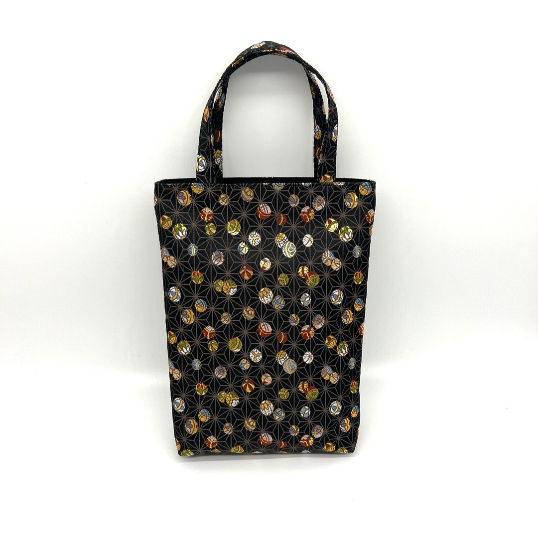 Japanese pattern handbag made from Nishijin-ori and brocade fabric - 手提包/手提袋 - 聚酯纤维 多色