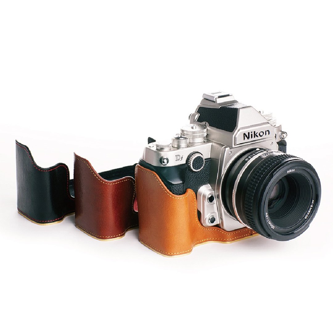 适用机型Nikon DF 意大利皮革编织相机底座 - 相机包/相机袋 - 真皮 多色