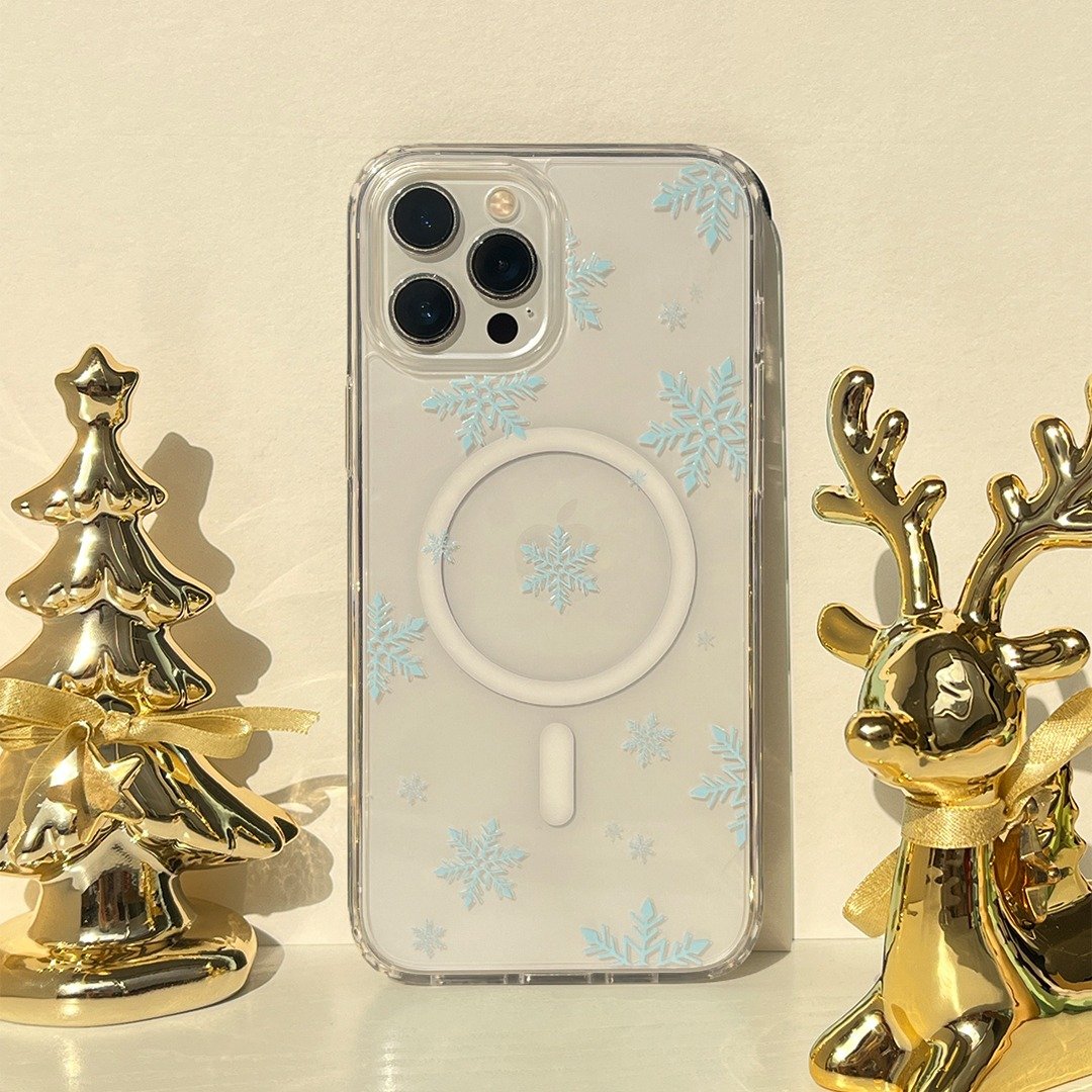 【冬季套餐】雪花透明手机壳（MagSafe可选） - 手机壳/手机套 - 塑料 
