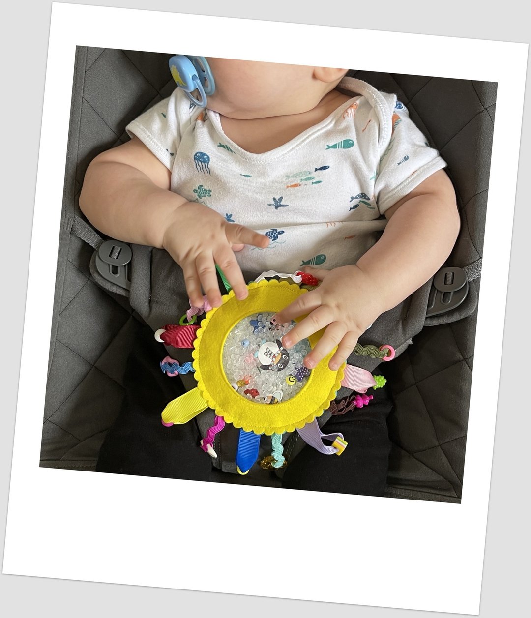Educational baby toy, First birthday gift, Developmental toys for toddler - 玩具/玩偶 - 环保材料 黄色