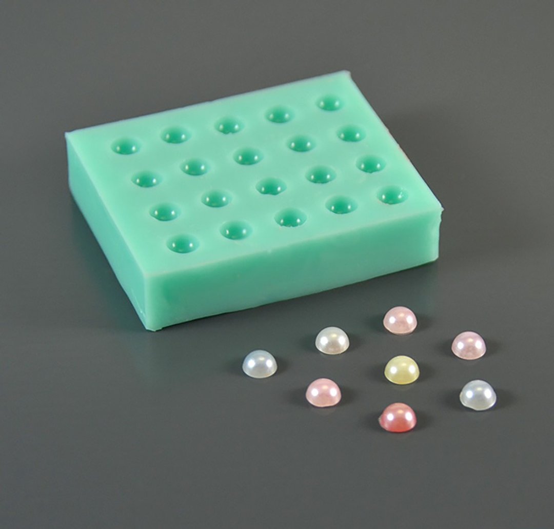 圆形镜片硅胶模具 5x3mm 12 件 - 其他 - 硅胶 绿色