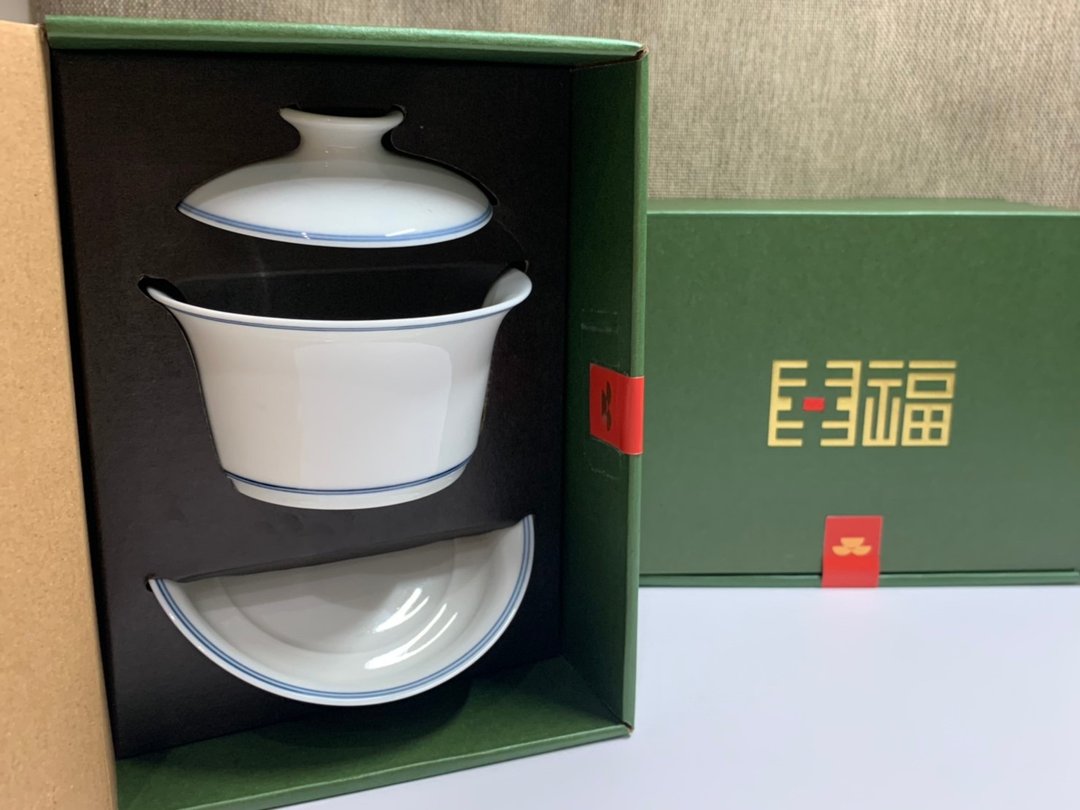 酽韵逸品【精致德化白瓷茶盖杯三件组】 - 茶具/茶杯 - 瓷 白色