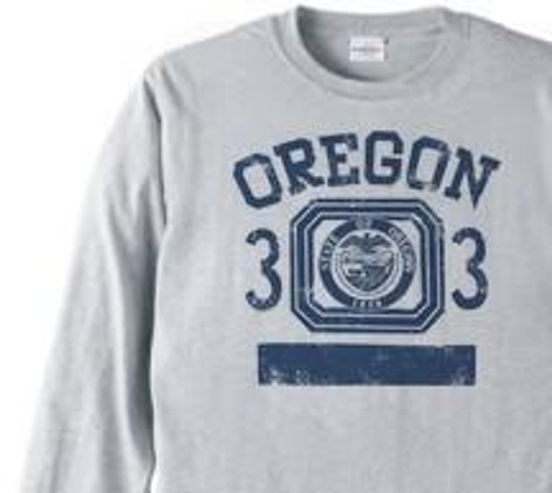 Oregon 33 Old School-style long-sleeved T-shirt [order product] - 中性连帽卫衣/T 恤 - 棉 灰色