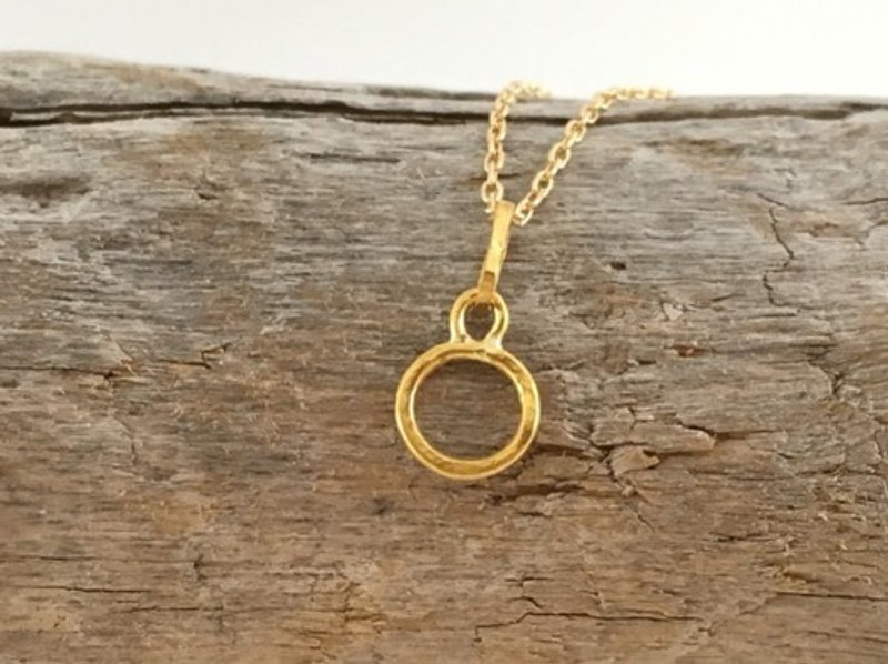 K24 Pure Gold Ring Pendant ◇ Pure Gold Ring Pendant Top - 项链 - 其他金属 