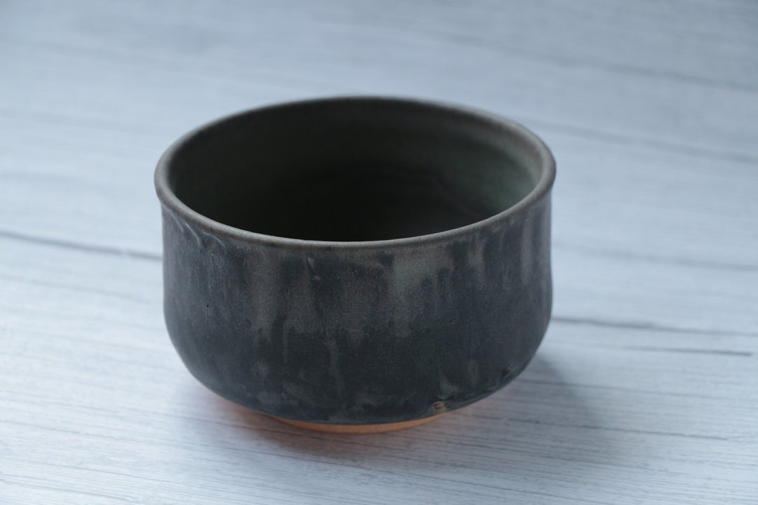 小茶碗  墨流 - 茶具/茶杯 - 陶 
