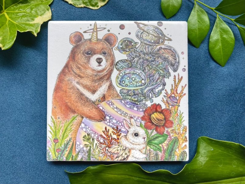 陶瓷吸水杯垫 - 杯垫 - 陶 多色