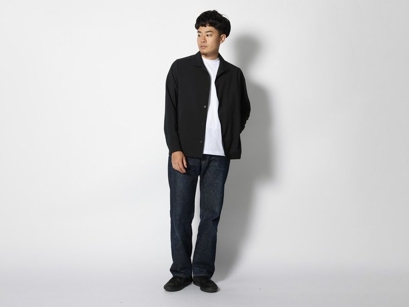 Pe Light Poplin 衬衫 黑色 - 男装衬衫 - 聚酯纤维 黑色