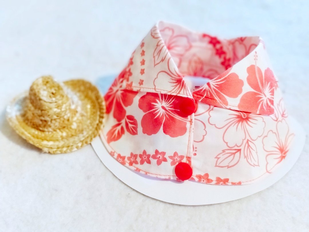 Summer Aloha 夏老威恤衫造型颈饰 颈项 collar - 衣/帽 - 棉 红色