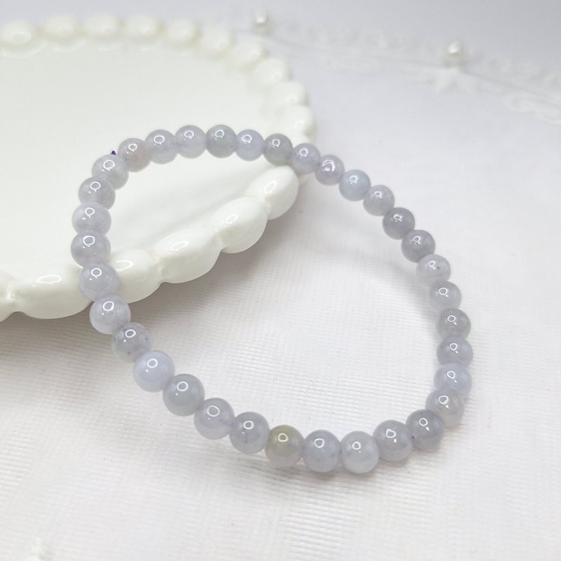 冰润紫罗兰手串 手珠 珠串 |天然缅甸玉A货翡翠 - 手链/手环 - 玉石 