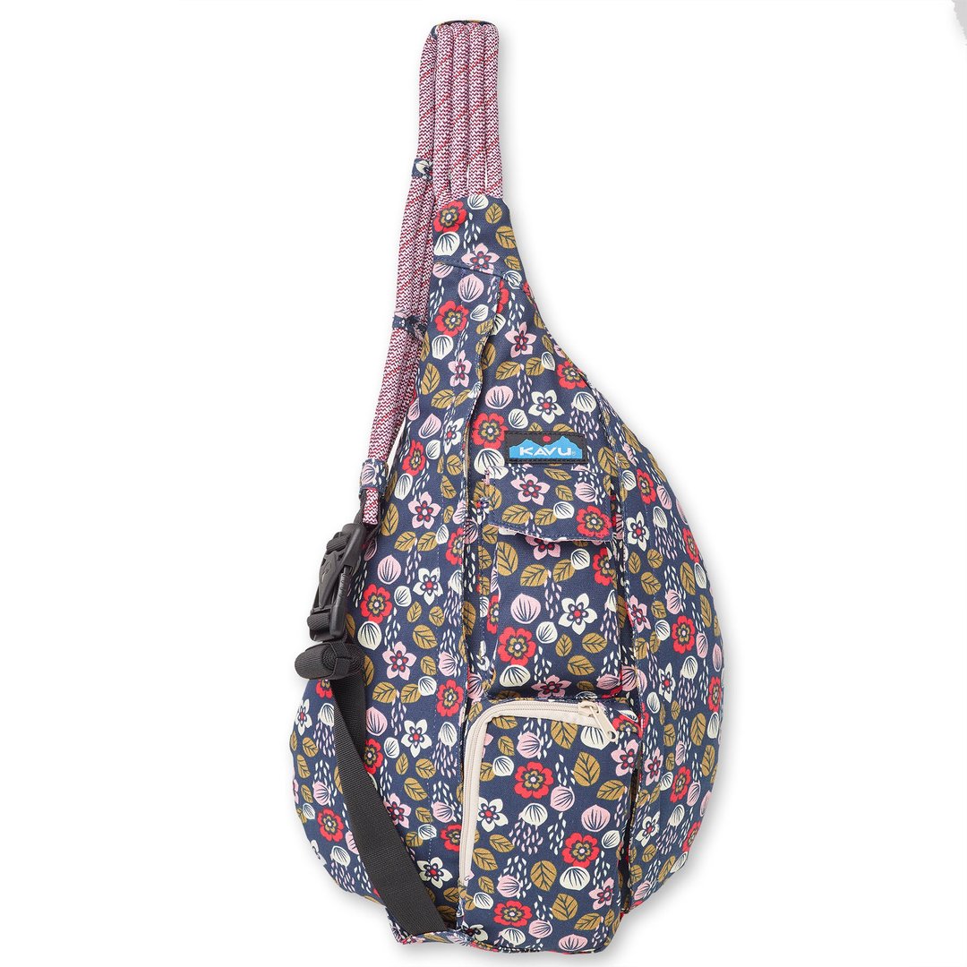 【西雅图 KAVU】Rope Bag 休闲肩背包 紫碎花 #923 - 侧背包/斜挎包 - 其他材质 多色