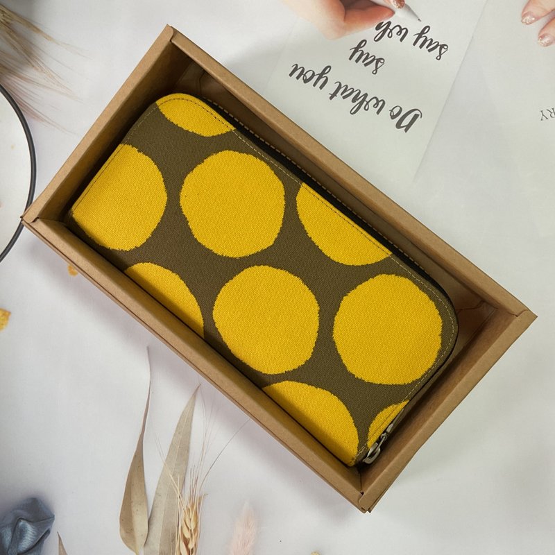 幸运招财丰巢长夹 -普普风 - 皮夹/钱包 - 棉．麻 黄色