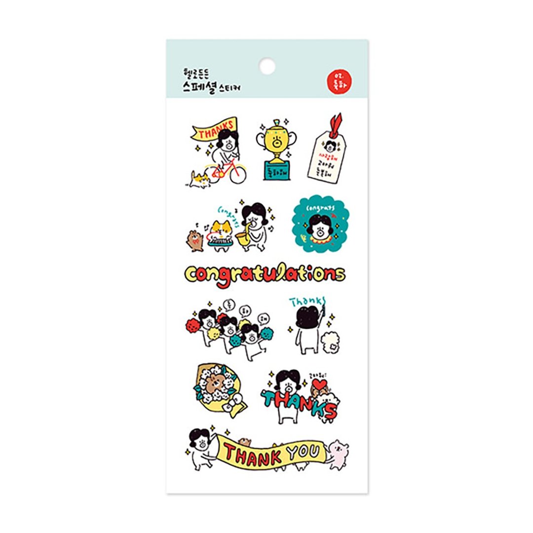 啰登登系列　party专用贴纸 02.祝贺 - 贴纸 - 纸 