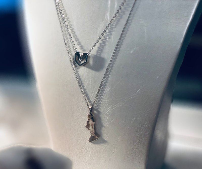 高雄造型吊坠纯银 - 项链 - 银 银色