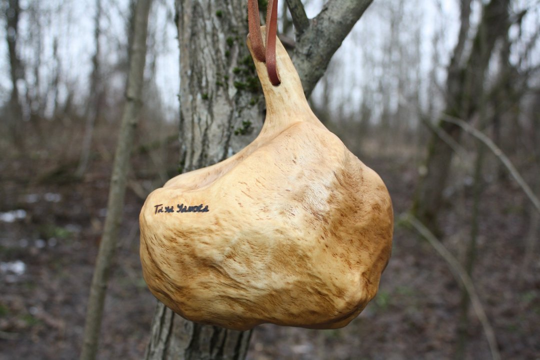Kuksa Birch burl 1000 ml Name Big burl For drinks porridge soup Unique texture - 露营用品 - 木头 