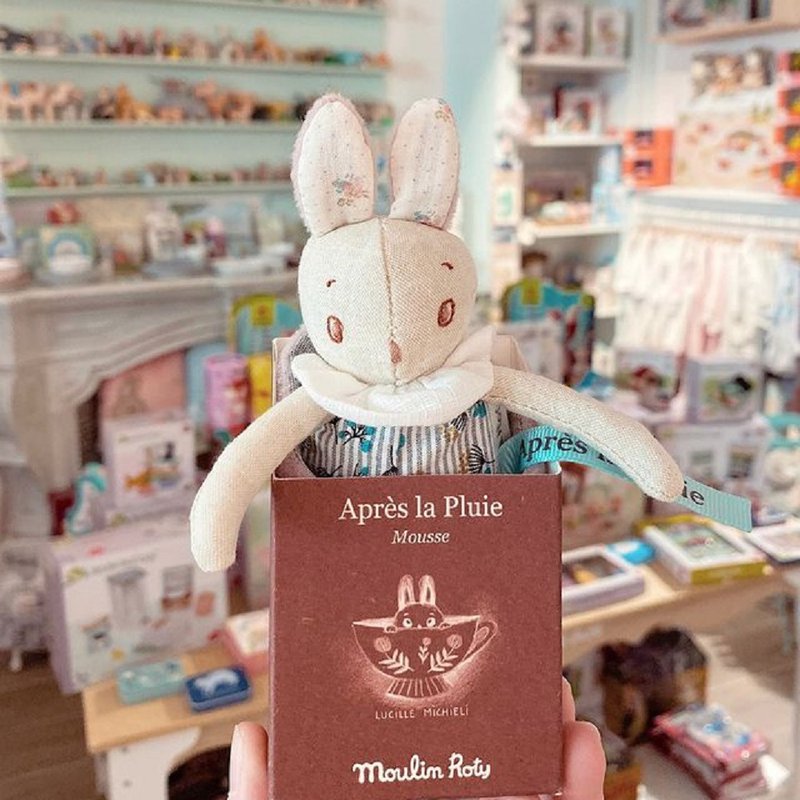 法国 Moulin Roty 雨后系列-迷你兔兔 - 满月礼盒 - 其他材质 多色