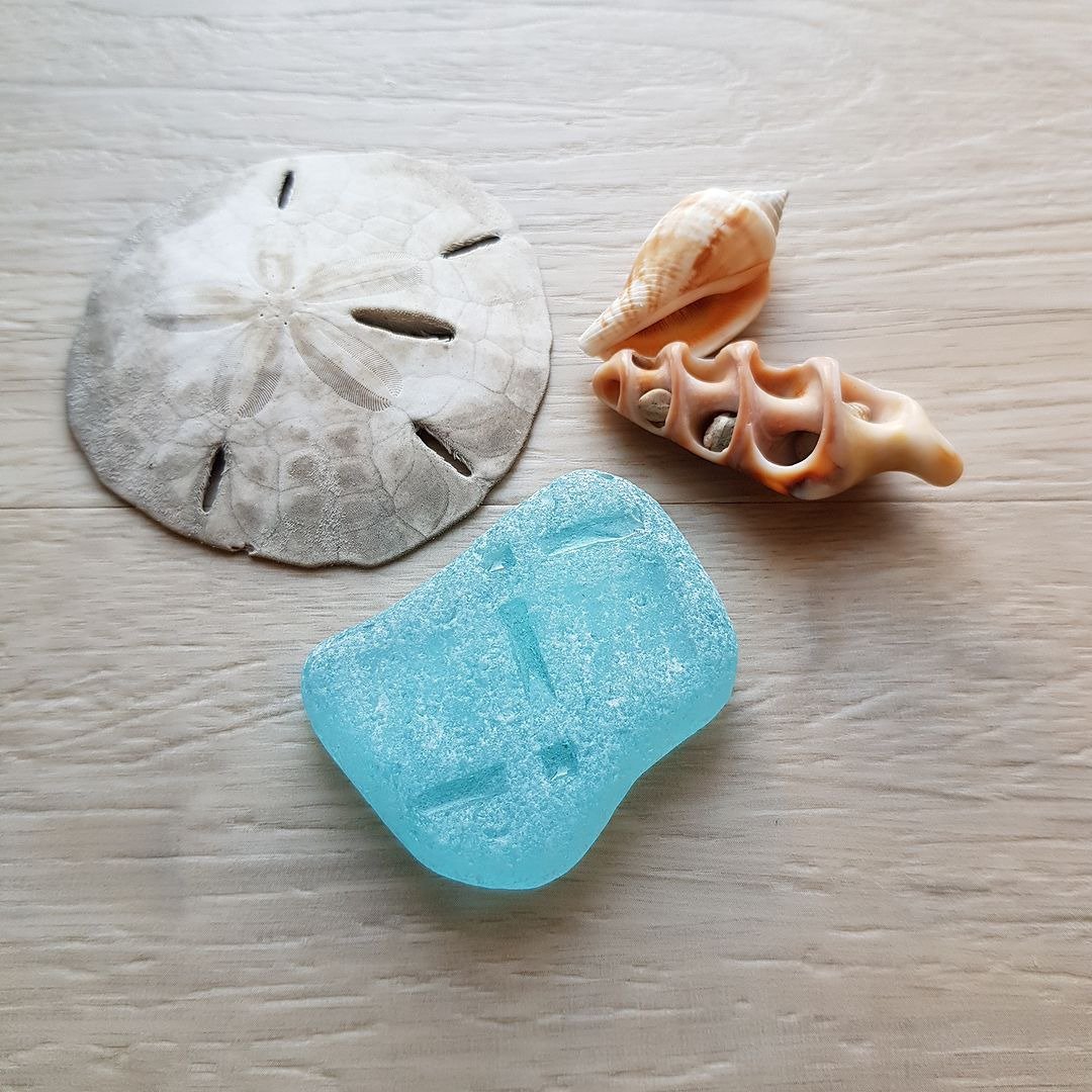Extra large aqua blue sea glass Authentic sea glass P060 - 其他 - 玻璃 蓝色