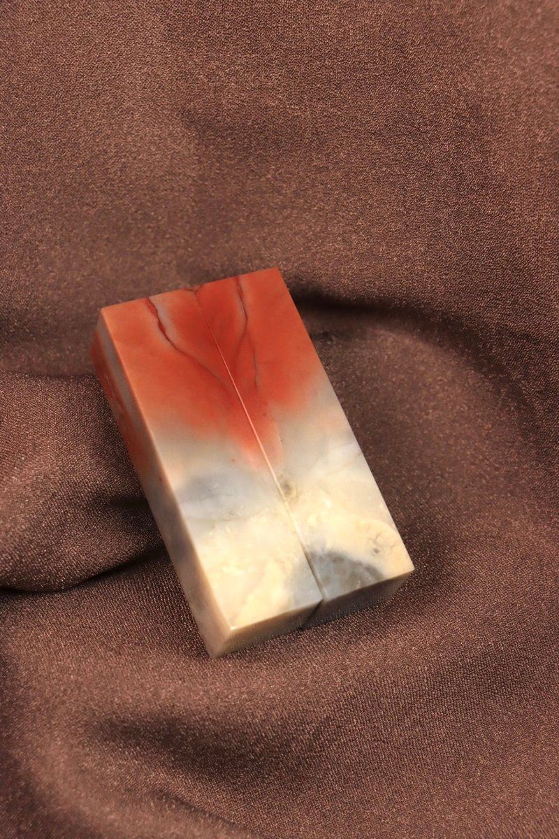 【日好手工刻印・情人结婚对章】巴林石 A250622 - 印章/印台 - 石头 多色