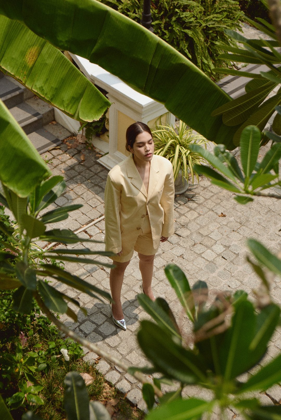 ceekay.ceekay - creamy oversize suit set (Preorder 20 days) - 女装西装外套/风衣 - 棉 黄色