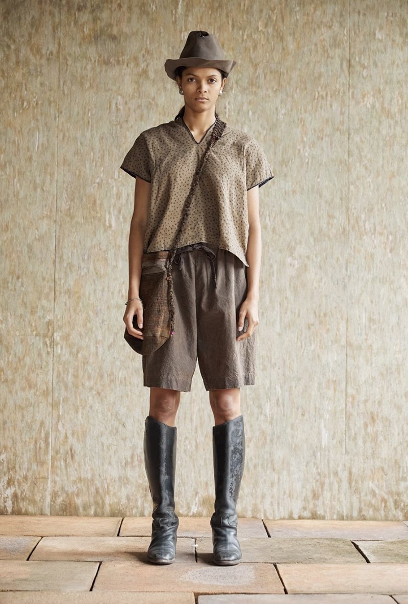 复古文青 亚麻植物染上衣 文艺套头衫 - 女装 T 恤 - 其他材质 多色