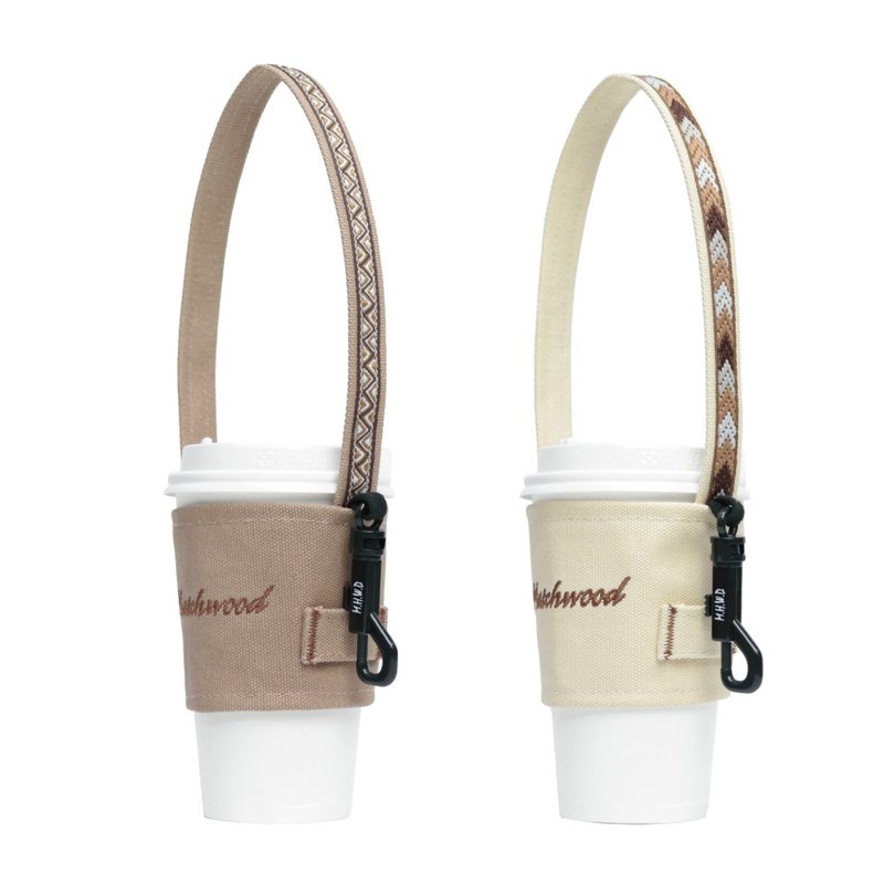 Cup sleeve 防遗失吊饰手摇饮料杯套 饮料提袋 满五送一 - 随行杯提袋/水壶袋 - 棉．麻 卡其色