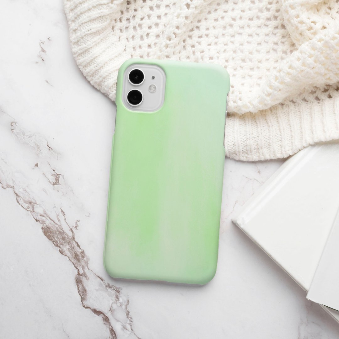 客制手机壳 iPhone 14 13 Pro Matte 抽象水彩 2 集 3 绿色黄色 - 手机壳/手机套 - 塑料 多色