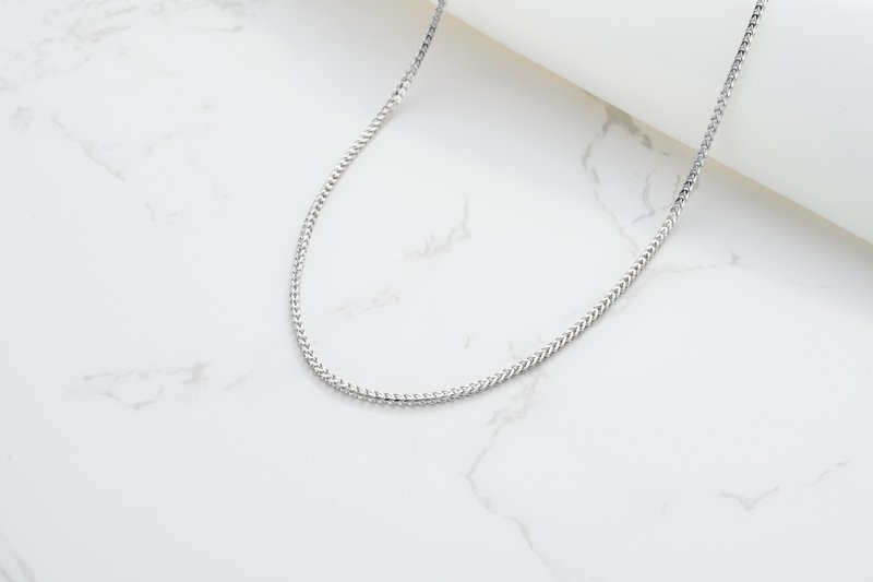 法国链 - 项链 - 银 