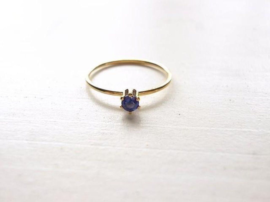 Blue Sapphire Ring (a) - 戒指 - 石头 蓝色