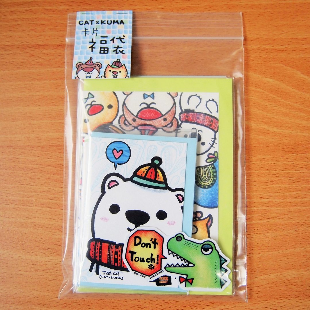 Goody Bag - CATXKUMA卡片小福袋 - 卡片/明信片 - 纸 多色